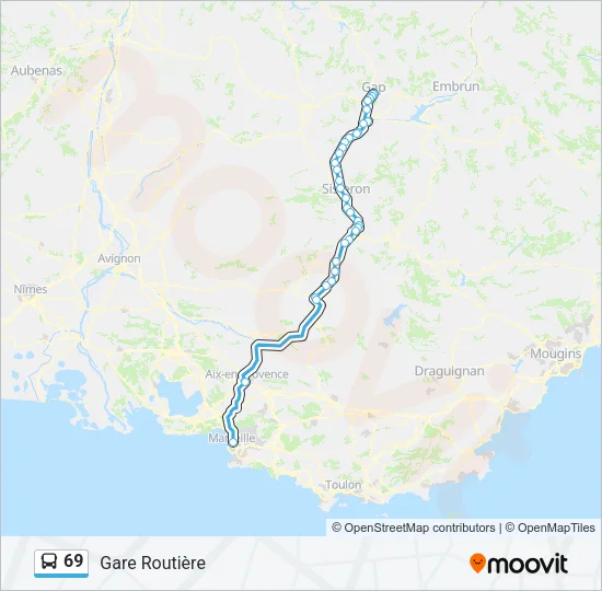 69 Bus Line Map