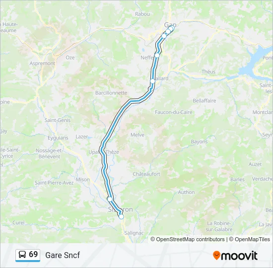 69 Bus Line Map