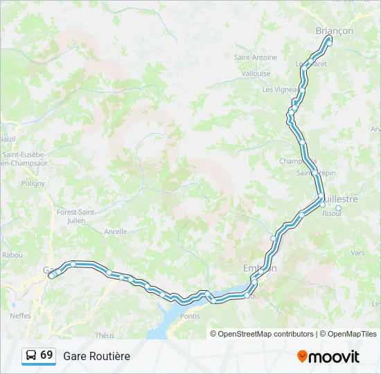 69 Bus Line Map