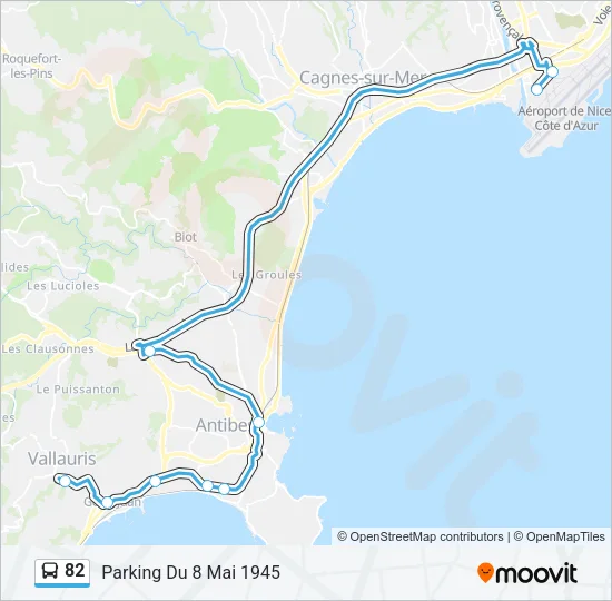 82 Bus Line Map