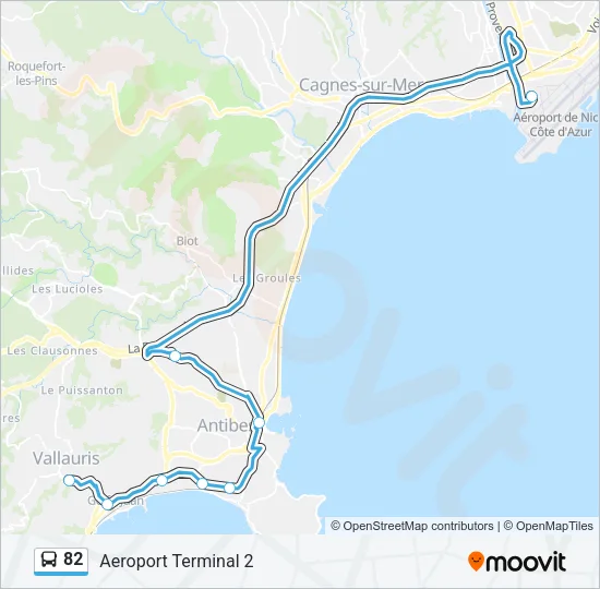 82 Bus Line Map