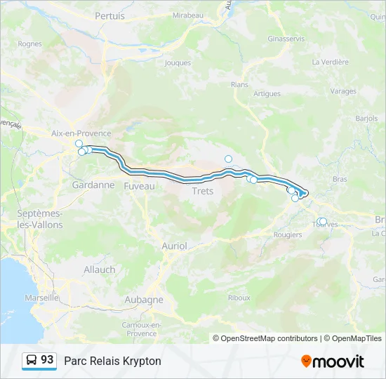 93 Bus Line Map