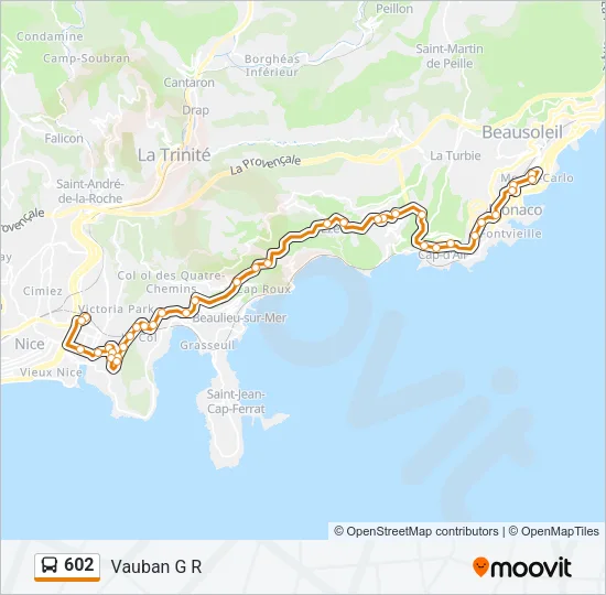 602 Bus Line Map
