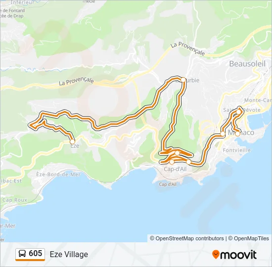 605 Bus Line Map
