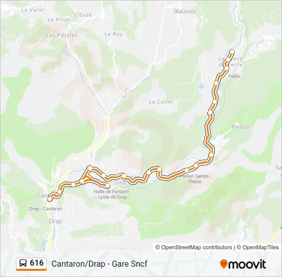 616 Bus Line Map