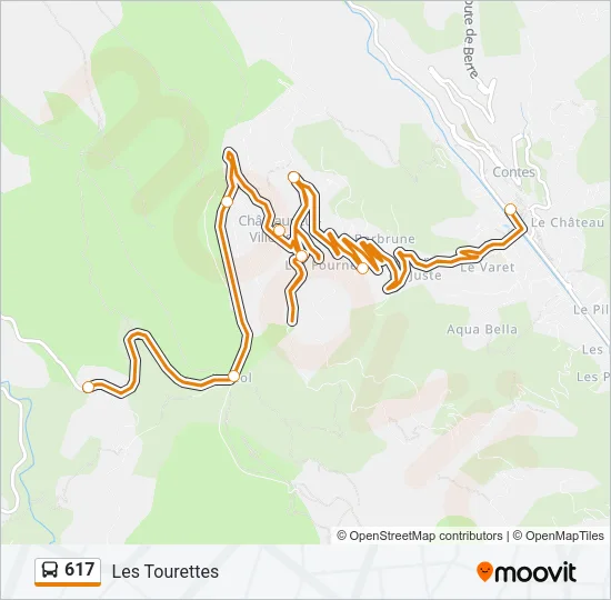 617 Bus Line Map