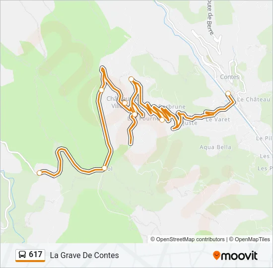 617 Bus Line Map