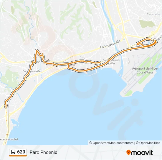 620 Bus Line Map