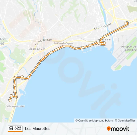 622 Bus Line Map