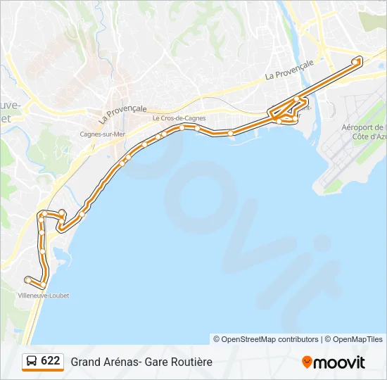 622 Bus Line Map