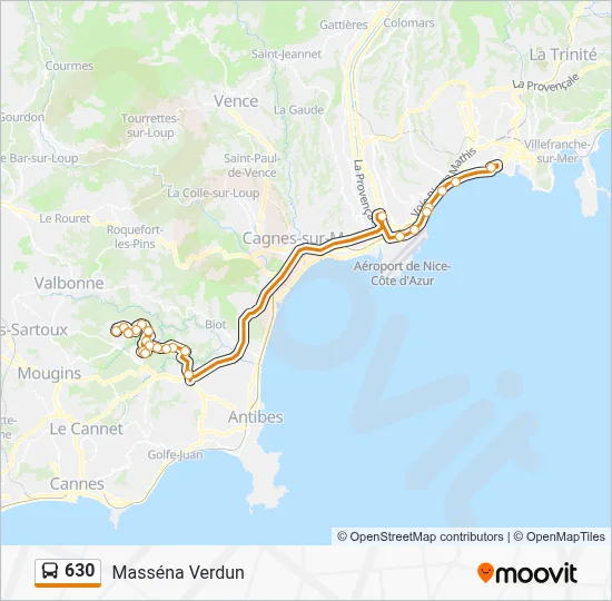 ルート 630 Route: Schedules, Stops & Maps - Masséna Verdun (Updated)