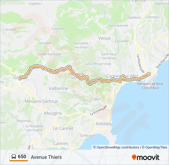 650 Bus Line Map