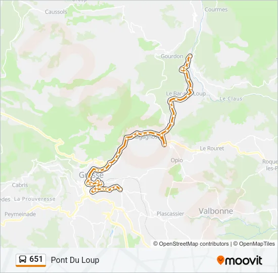 651 Bus Line Map