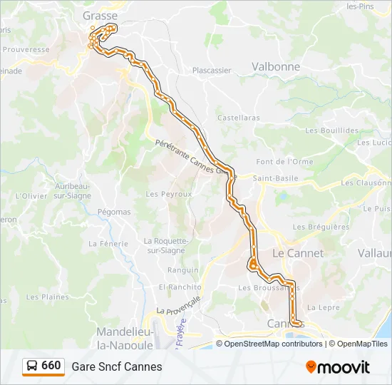 660 Bus Line Map