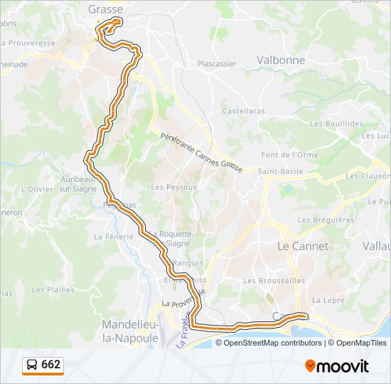 662 bus Line Map