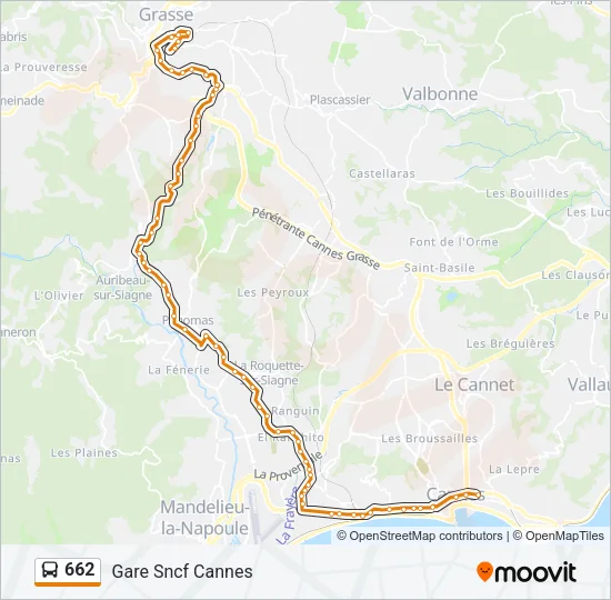 662 Bus Line Map