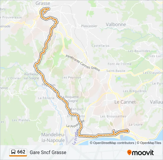 662 Bus Line Map