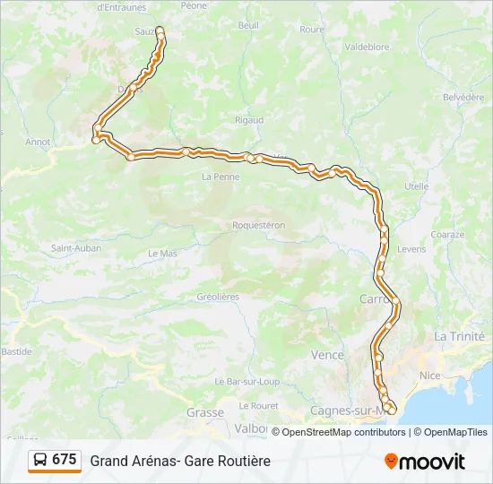 675 Bus Line Map