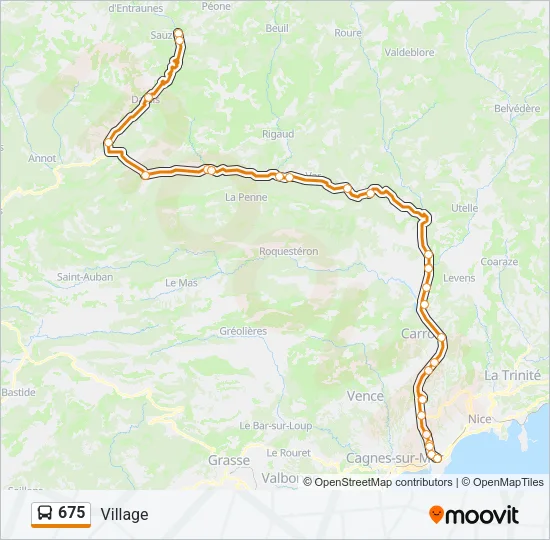 675 Bus Line Map