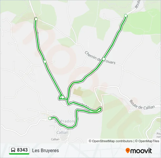 8343 Bus Line Map