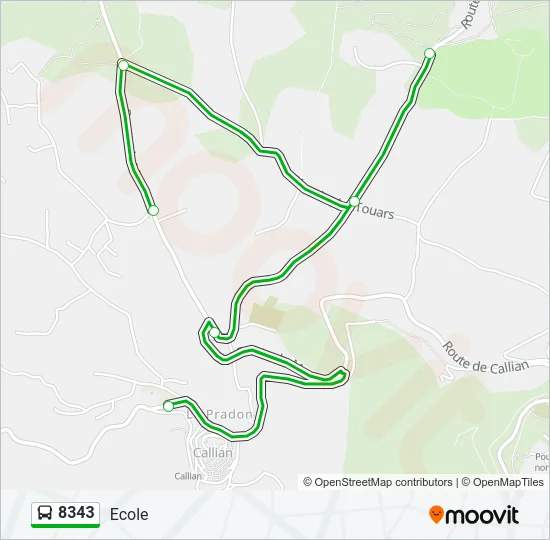 8343 Bus Line Map