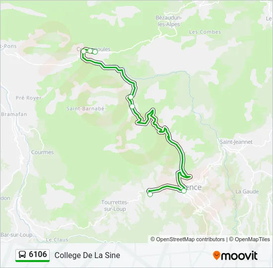 6106 Bus Line Map