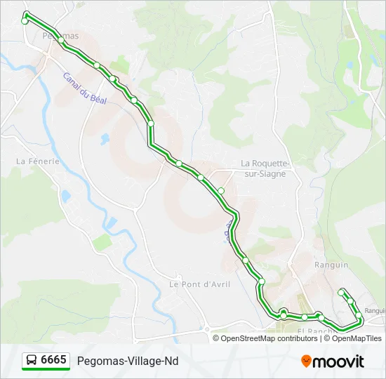 6665 Bus Line Map