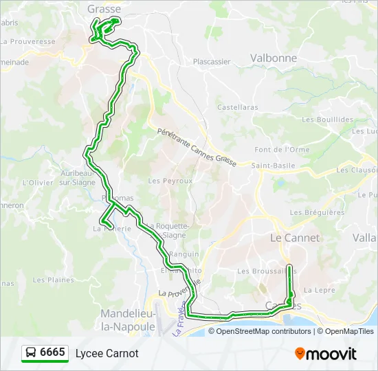 6665 Bus Line Map