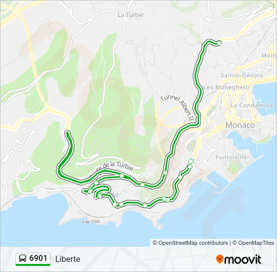 6901 Bus Line Map