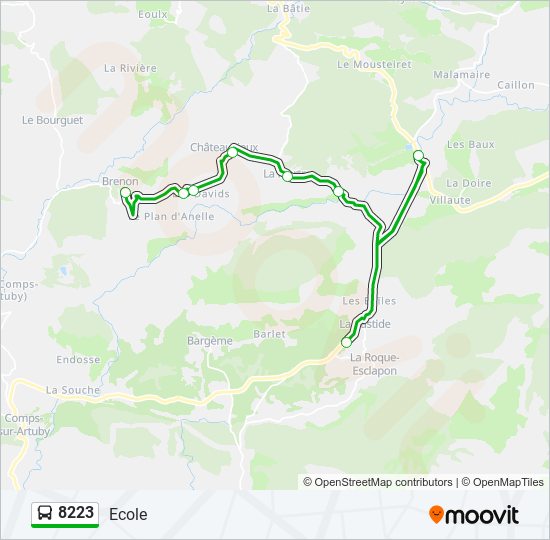 8223 bus Line Map