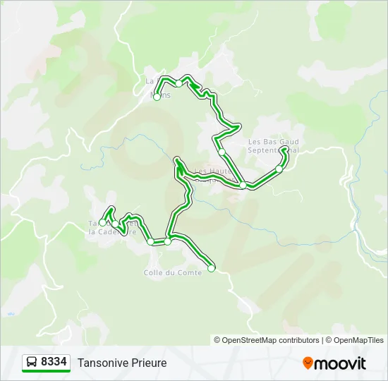 8334 Bus Line Map