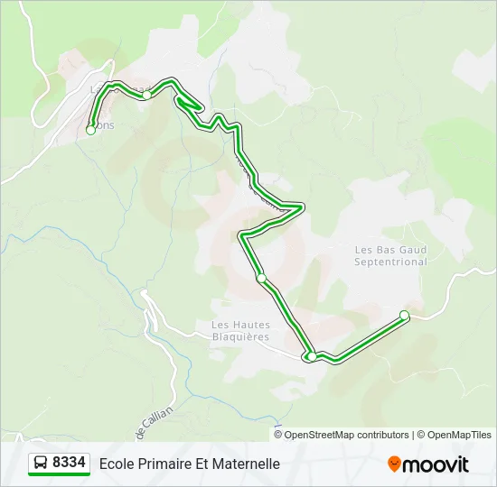 8334 Bus Line Map