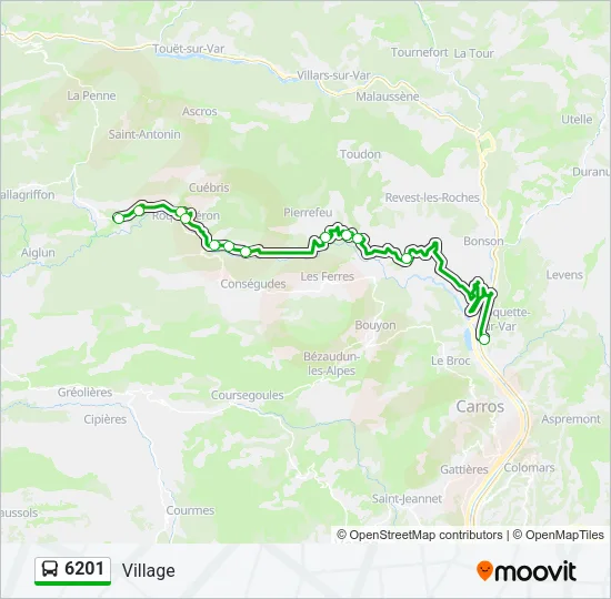 6201 Bus Line Map