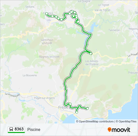 8363 Bus Line Map