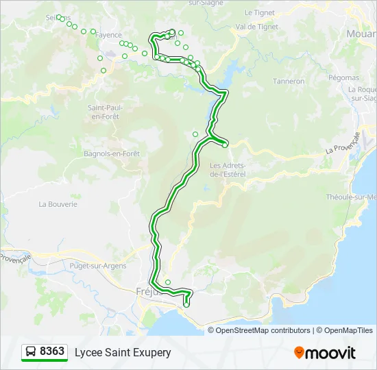 8363 Bus Line Map