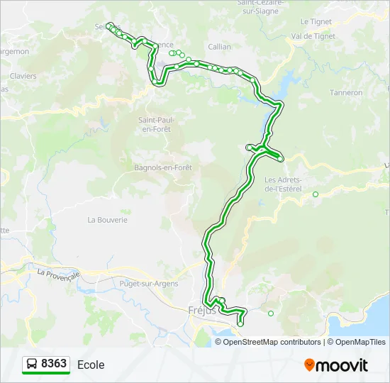 8363 Bus Line Map