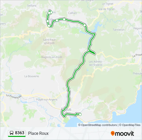 8363 Bus Line Map