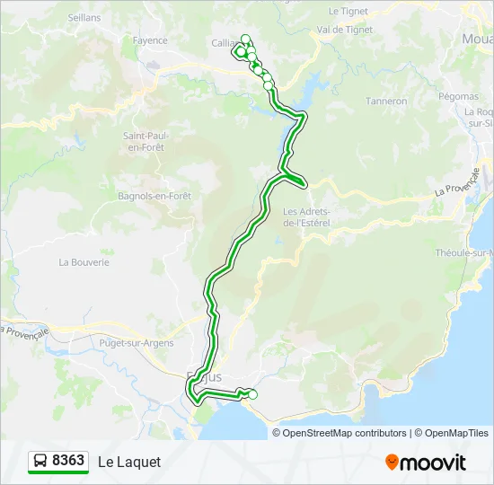 8363 Bus Line Map