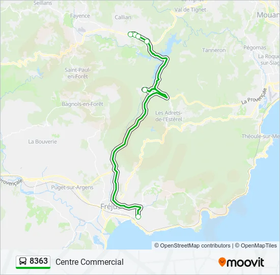 8363 Bus Line Map
