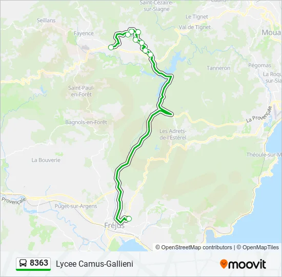 8363 Bus Line Map