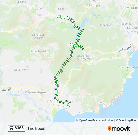 8363 Bus Line Map