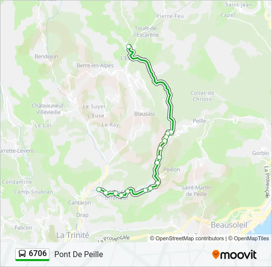 6706 Bus Line Map