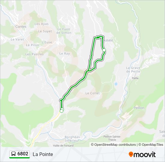 6802 bus Line Map