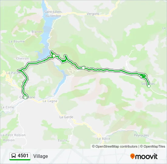 4501 Bus Line Map