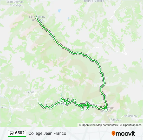 6502 Bus Line Map