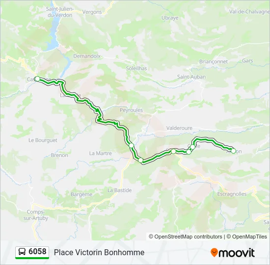 6058 Bus Line Map