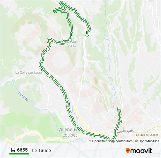 6655 Bus Line Map