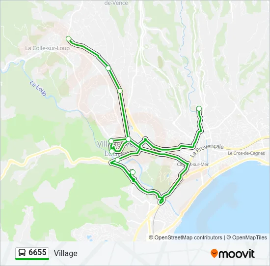 6655 Bus Line Map
