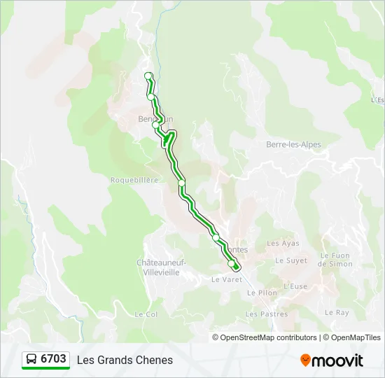 6703 Bus Line Map