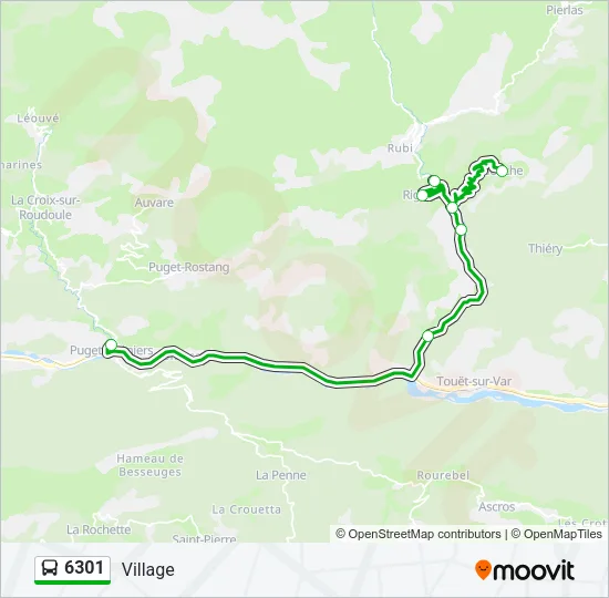 6301 Bus Line Map